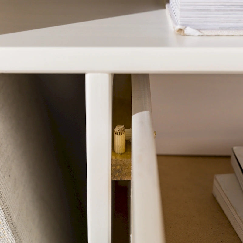 Modern Gallery Top Solid Wood Nightstand