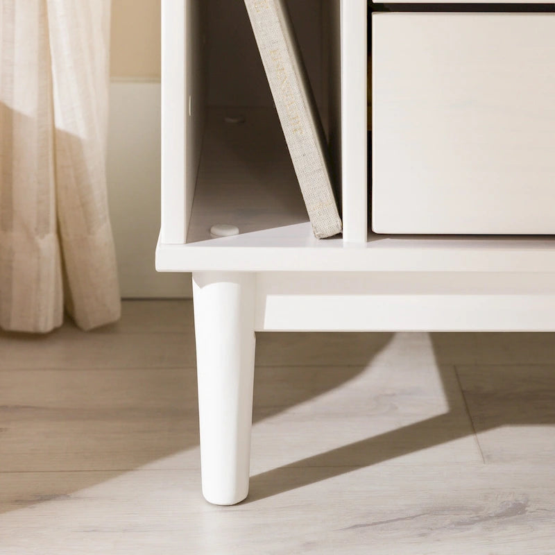 Modern Gallery Top Solid Wood Nightstand