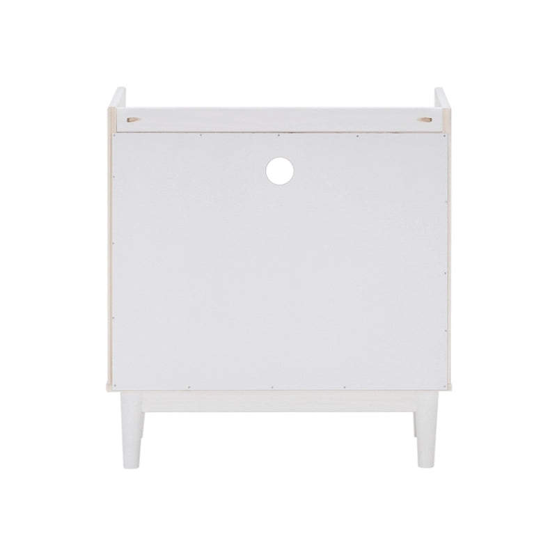 Modern Gallery Top Solid Wood Nightstand