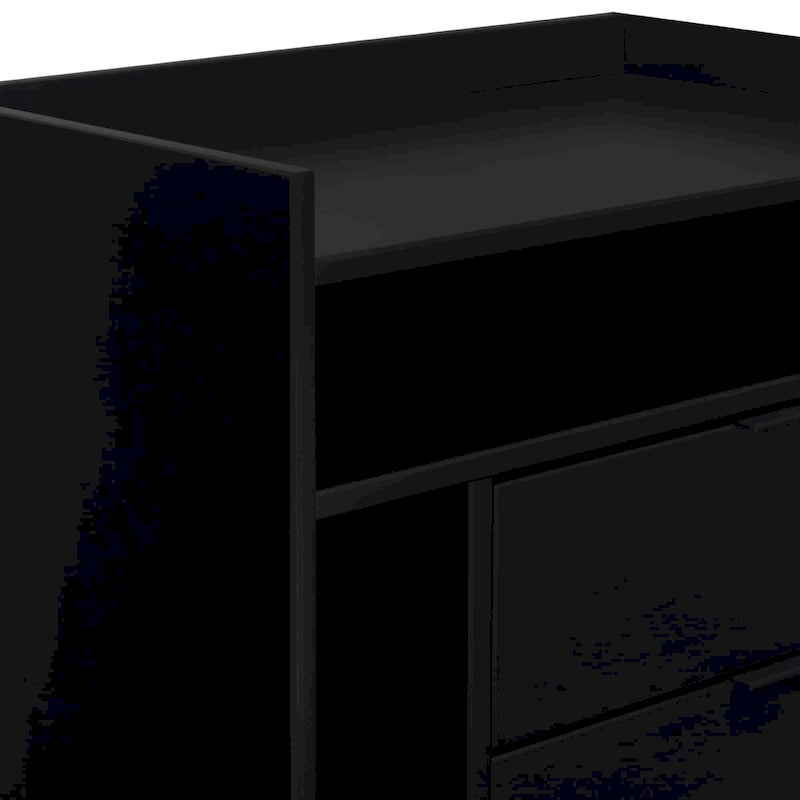 Modern Gallery Top Solid Wood Nightstand