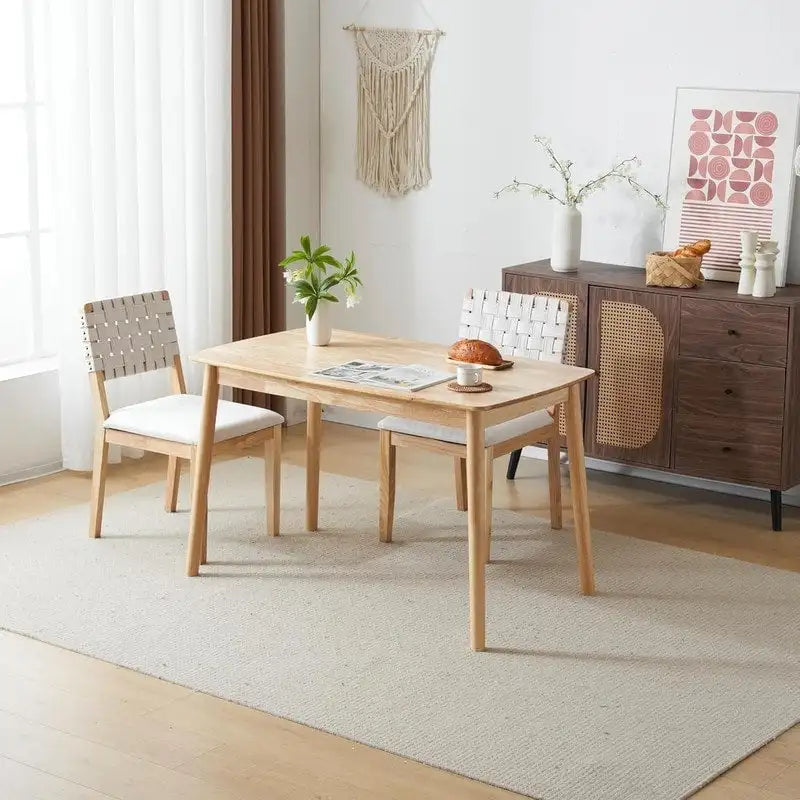 Moderne Holz-Esszimmerstühle im Mid-Century-Stil, 2er-Set