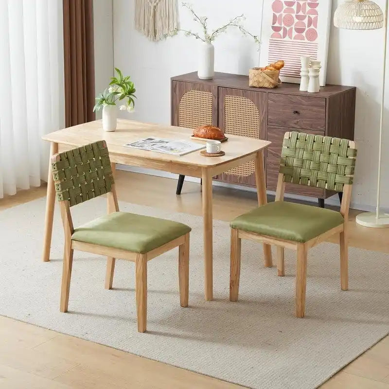 Moderne Holz-Esszimmerstühle im Mid-Century-Stil, 2er-Set
