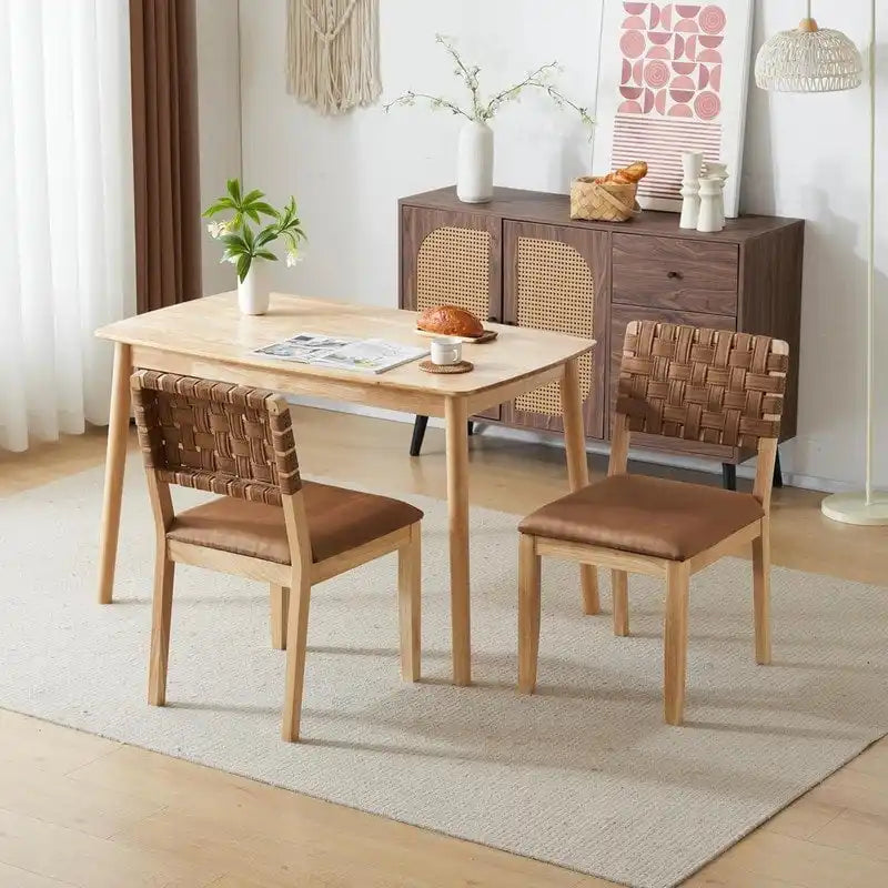 Moderne Holz-Esszimmerstühle im Mid-Century-Stil, 2er-Set