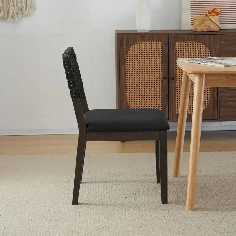 Moderne Holz-Esszimmerstühle im Mid-Century-Stil, 2er-Set