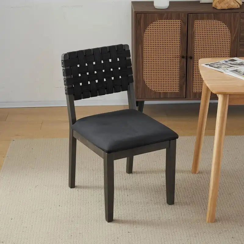 Moderne Holz-Esszimmerstühle im Mid-Century-Stil, 2er-Set