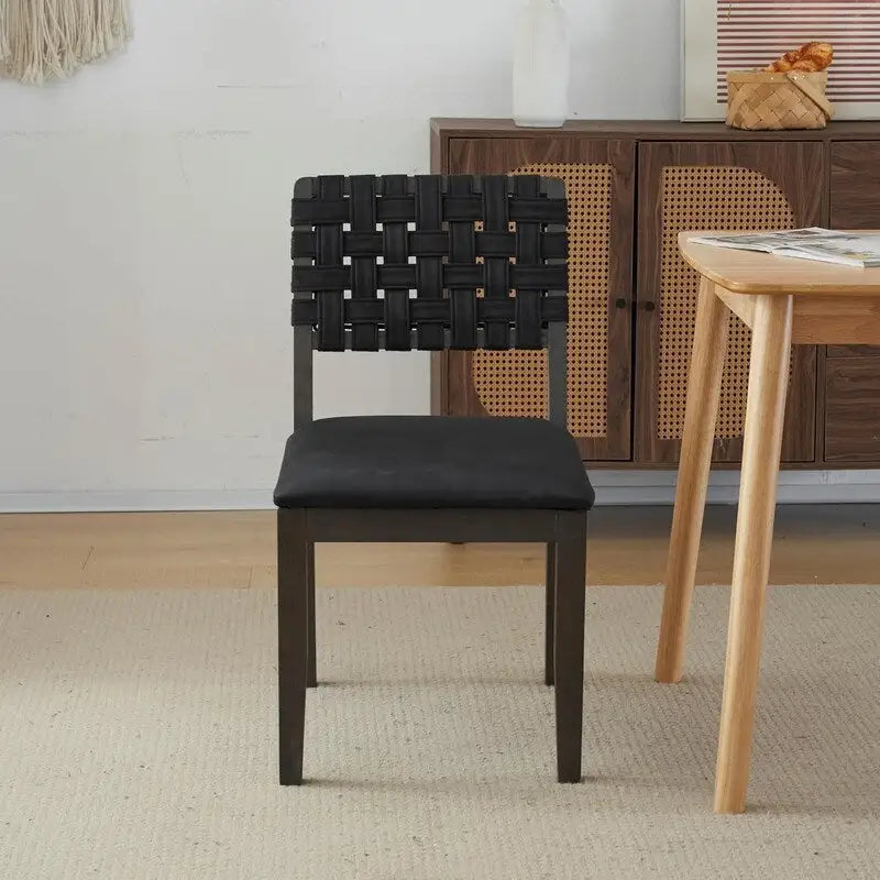 Moderne Holz-Esszimmerstühle im Mid-Century-Stil, 2er-Set