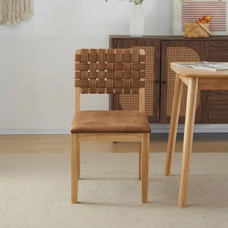 Moderne Holz-Esszimmerstühle im Mid-Century-Stil, 2er-Set
