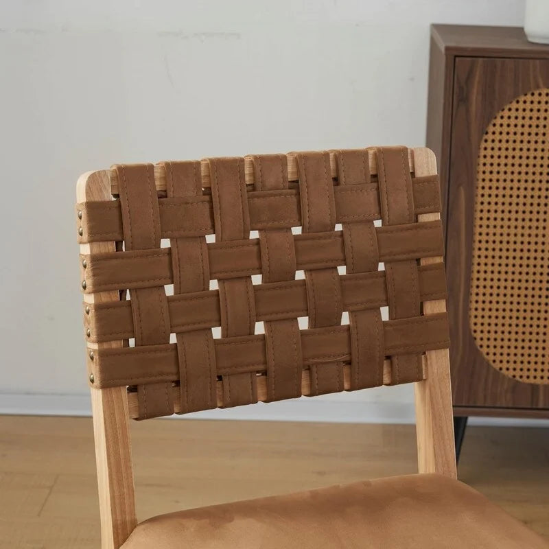 Moderne Holz-Esszimmerstühle im Mid-Century-Stil, 2er-Set