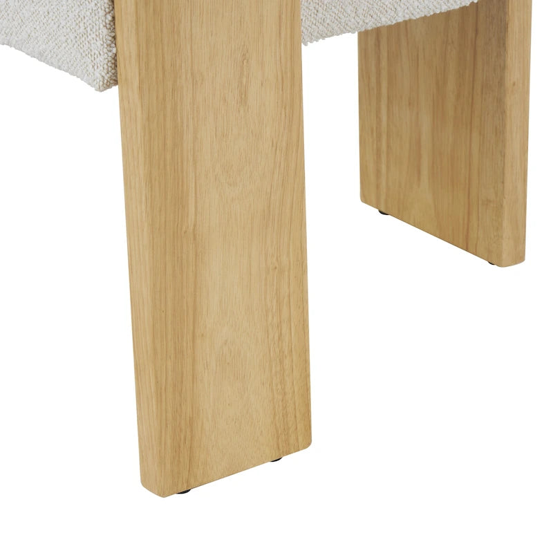 Runder Akzentstuhl aus Bouclé-Polyester mit geschwungener Rückenlehne im Mid-Century-Modern-Stil für das Wohnzimmer