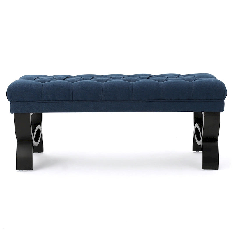 Tufted Fabric Ottoman Bench 41"