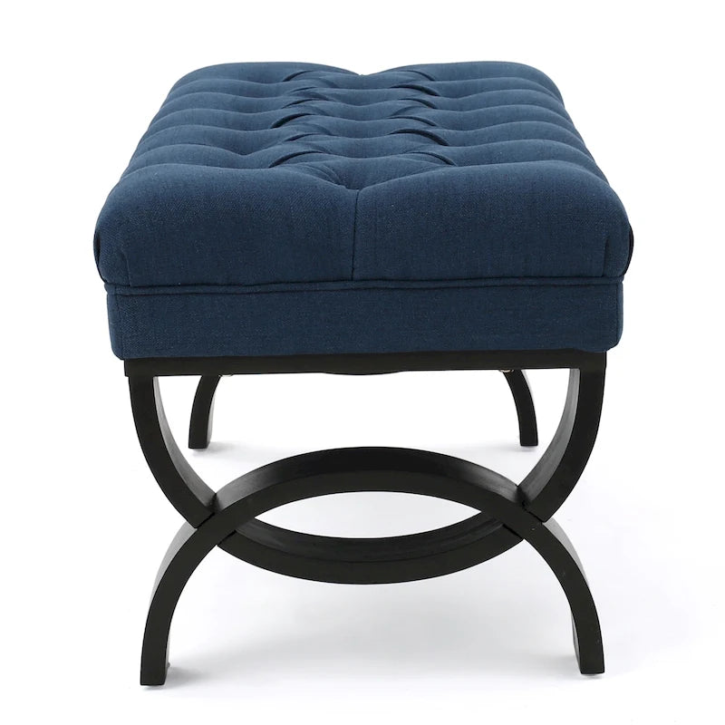 Tufted Fabric Ottoman Bench 41"