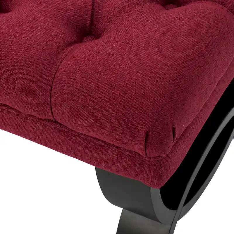 Tufted Fabric Ottoman Bench 41"