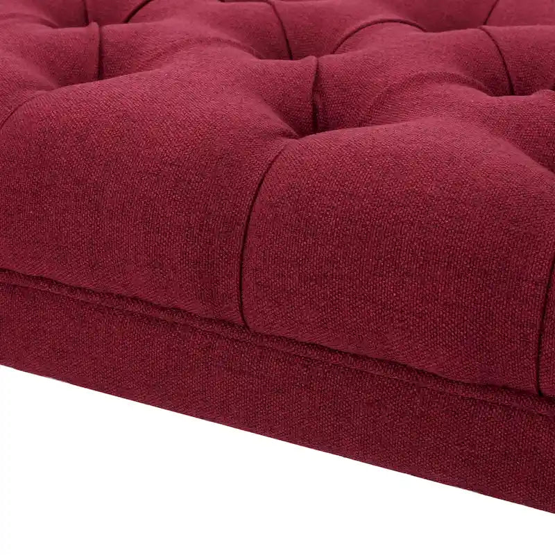 Tufted Fabric Ottoman Bench 41"