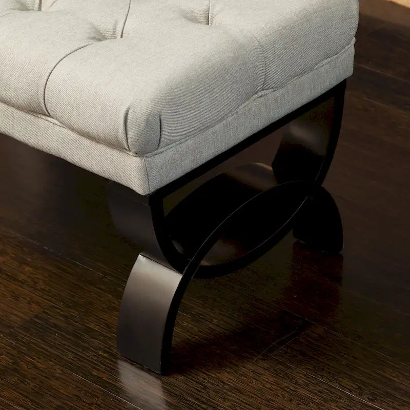 Tufted Fabric Ottoman Bench 41"