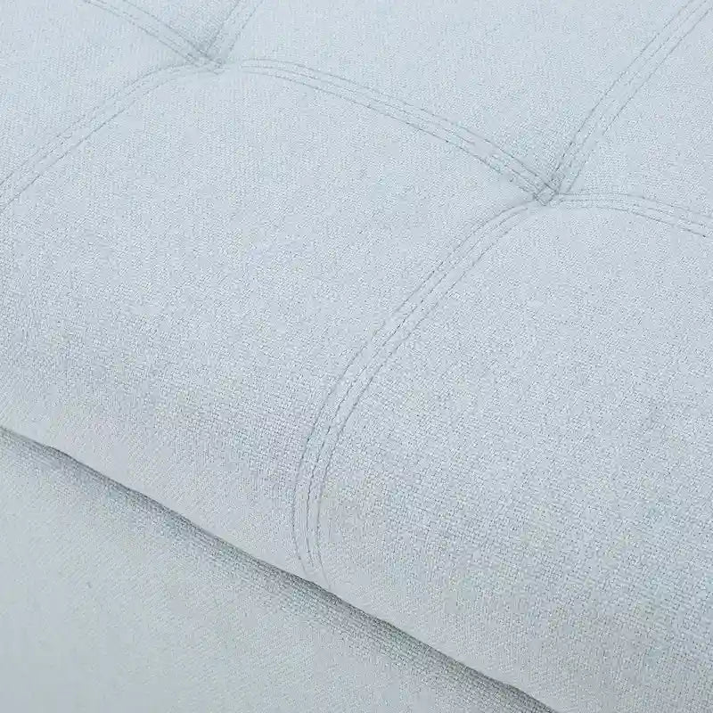 Mission Tufted Fabric Storage Ottoman Bench