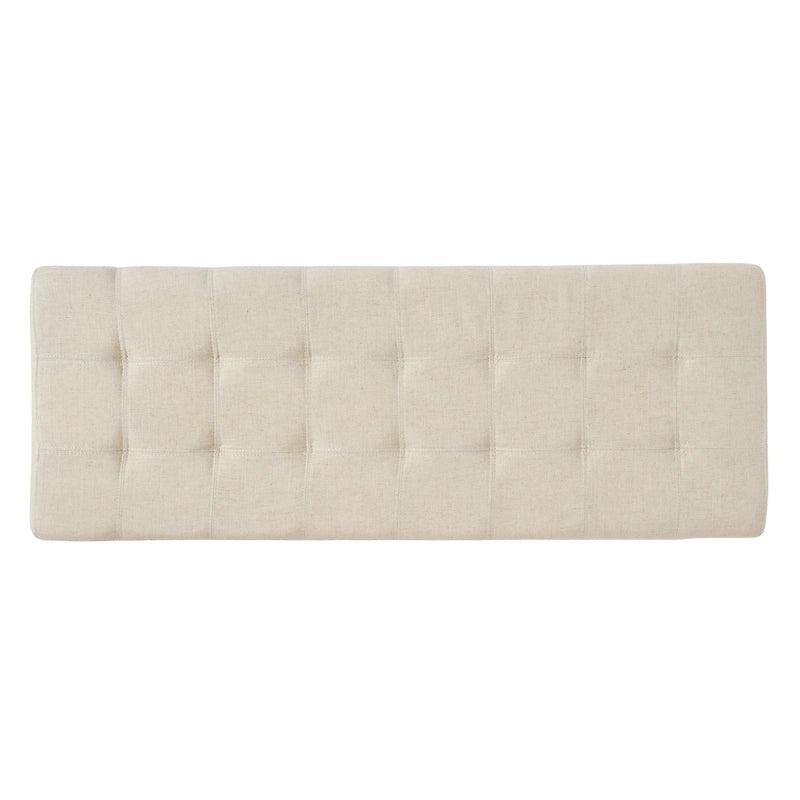 Mission Tufted Fabric Storage Ottoman Bench