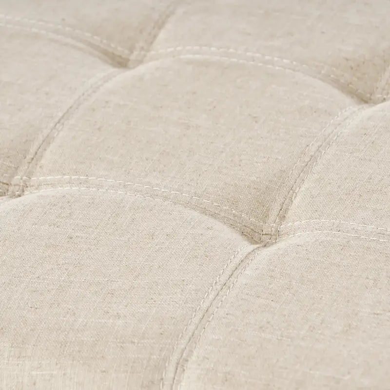Mission Tufted Fabric Storage Ottoman Bench