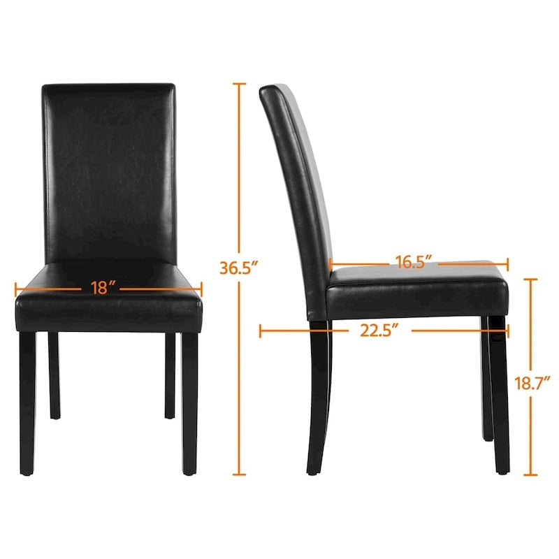 4-piece High Back Dining Room Chairs for Home