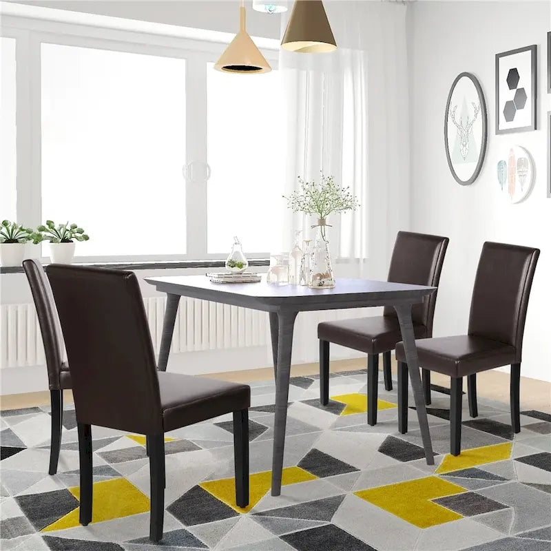 4-piece High Back Dining Room Chairs for Home