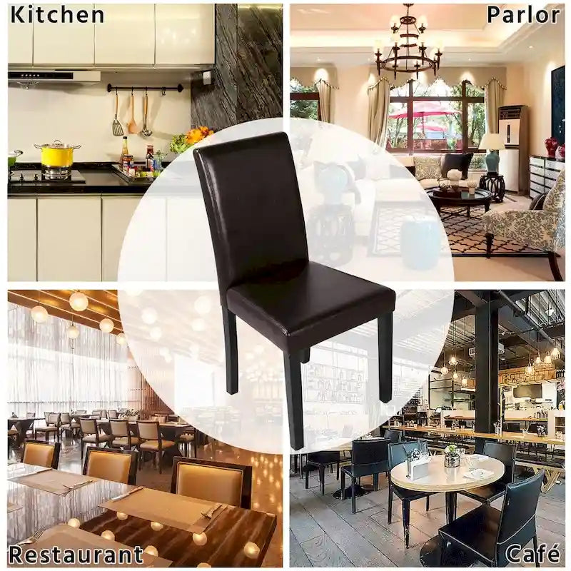 4-piece High Back Dining Room Chairs for Home