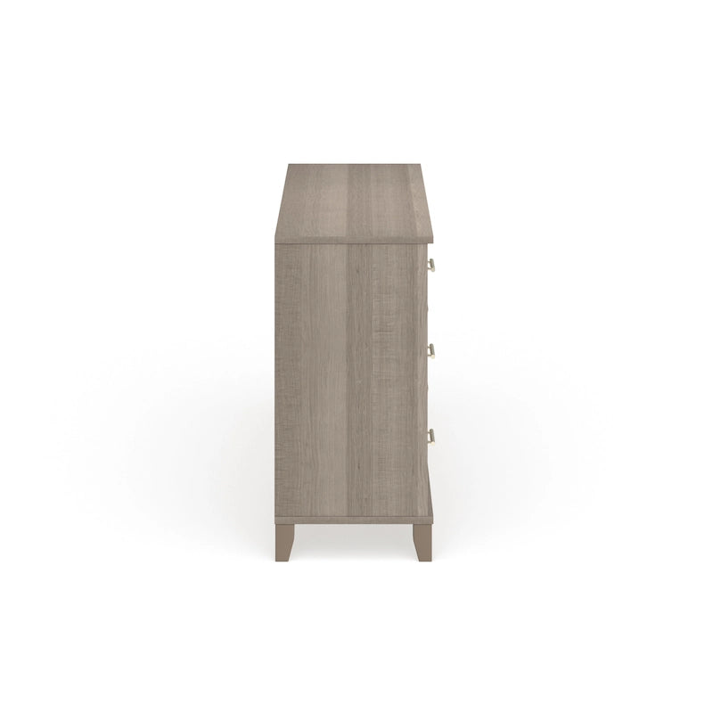 Transitional Grain-textured Grey Dresser