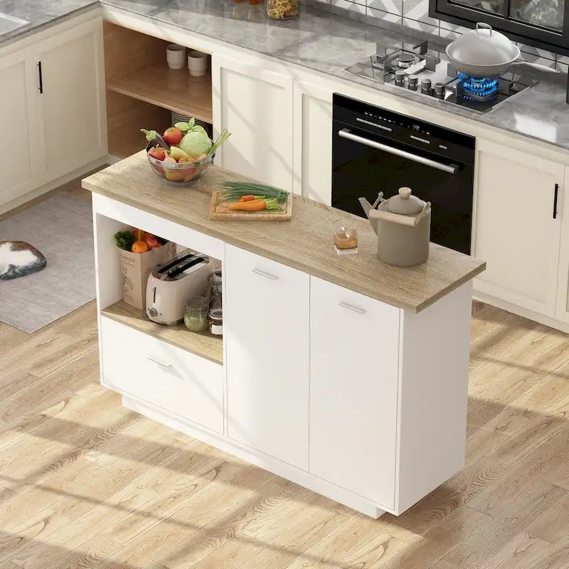 Sideboard Kitchen Island Storage Cabinet Extendable Table Bar Table