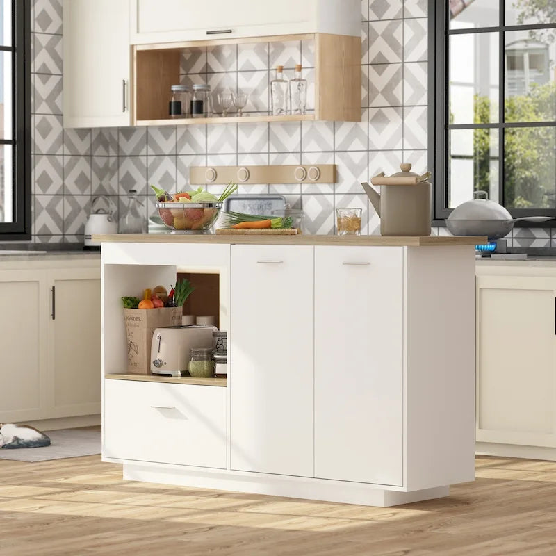 Sideboard Kitchen Island Storage Cabinet Extendable Table Bar Table