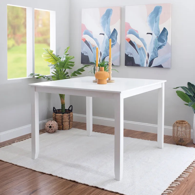 White Square Counter Height Dining Table
