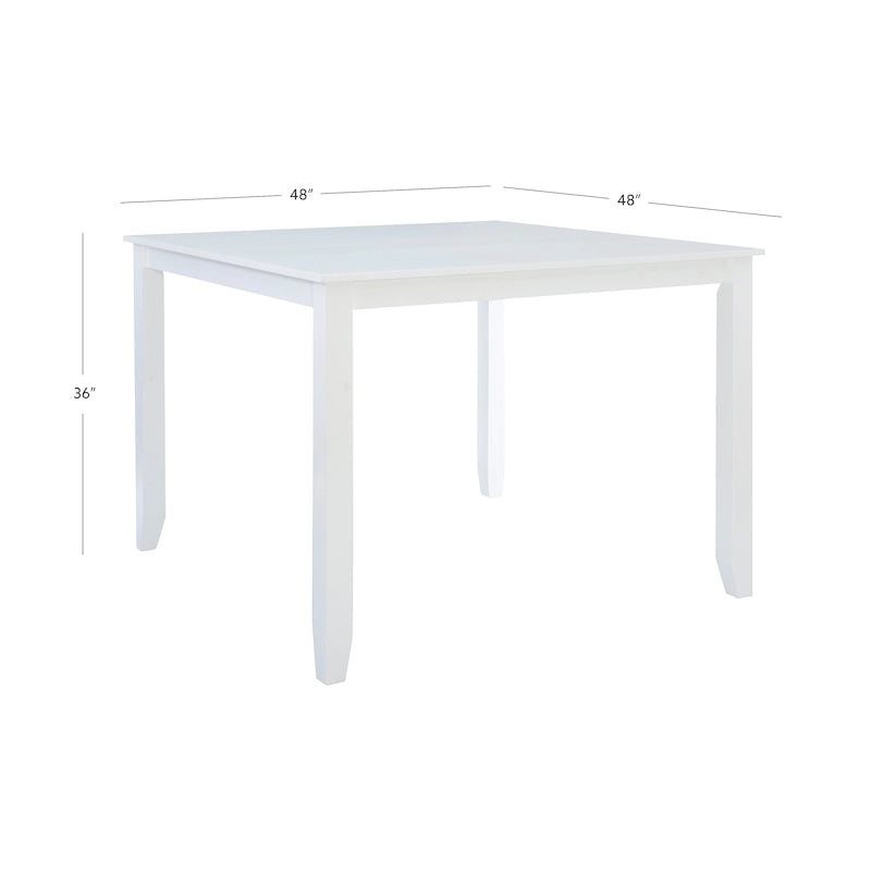 White Square Counter Height Dining Table