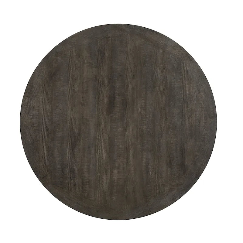 Farmhouse 54-inch Round Wood Dining Table
