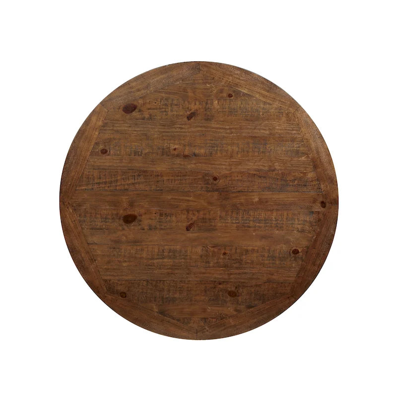 Farmhouse 54-inch Round Wood Dining Table