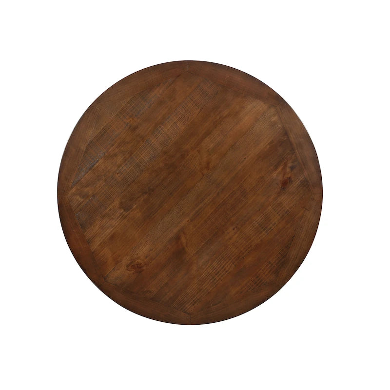 Farmhouse 54-inch Round Wood Dining Table