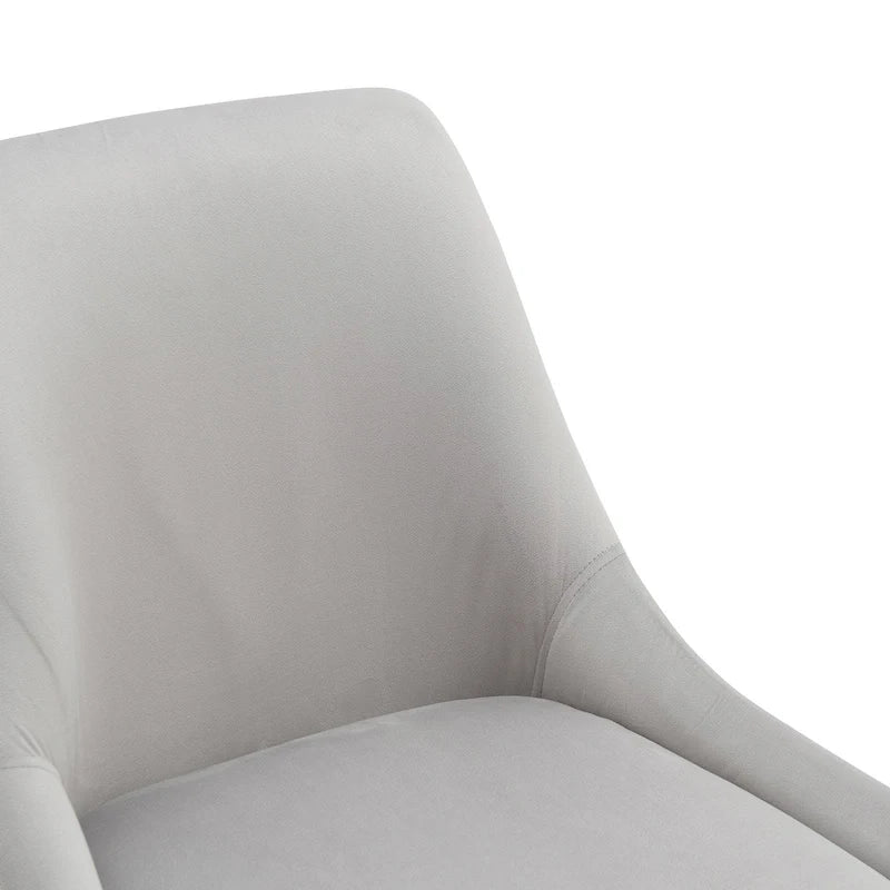 Gepolsterter Esszimmerstuhl aus Samt mit Knopfheftung, 2er-Set