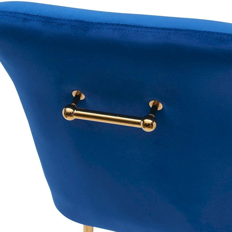 Gepolsterter Esszimmerstuhl aus Samt mit Knopfheftung, 2er-Set
