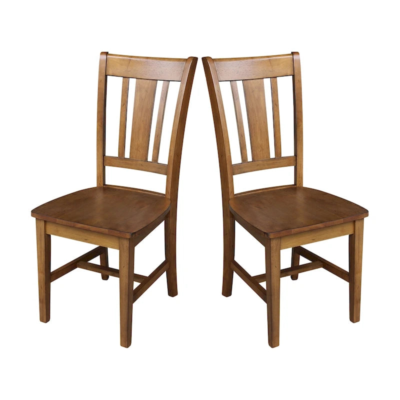 Solid Wood Splatback Dining Chairs, Set of 2