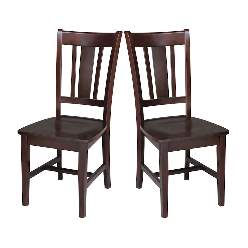 Solid Wood Splatback Dining Chairs, Set of 2