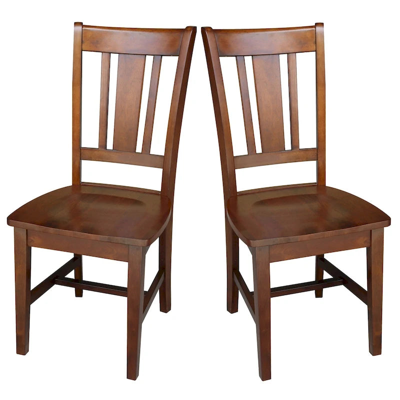 Solid Wood Splatback Dining Chairs, Set of 2