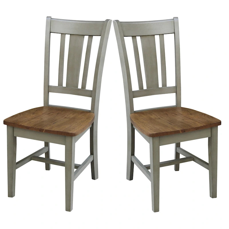 Solid Wood Splatback Dining Chairs, Set of 2