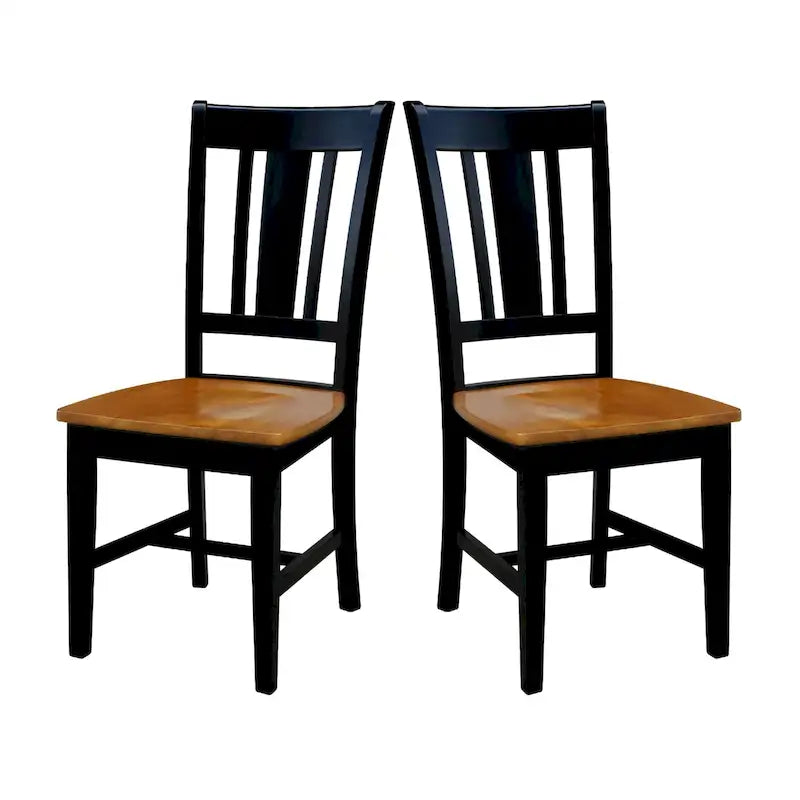 Solid Wood Splatback Dining Chairs, Set of 2