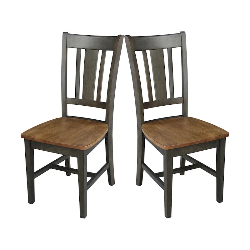 Solid Wood Splatback Dining Chairs, Set of 2