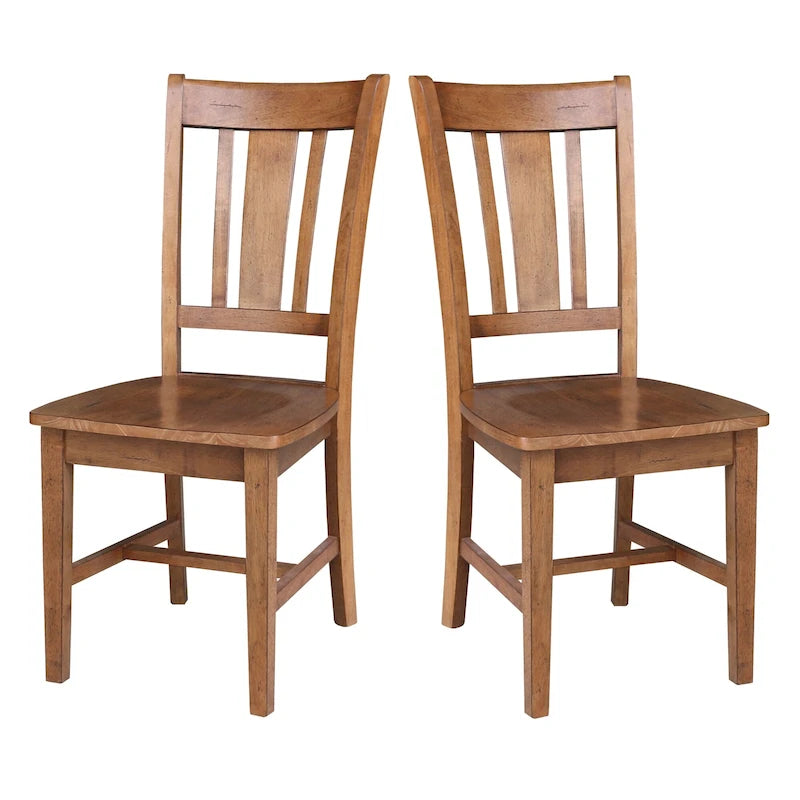 Solid Wood Splatback Dining Chairs, Set of 2