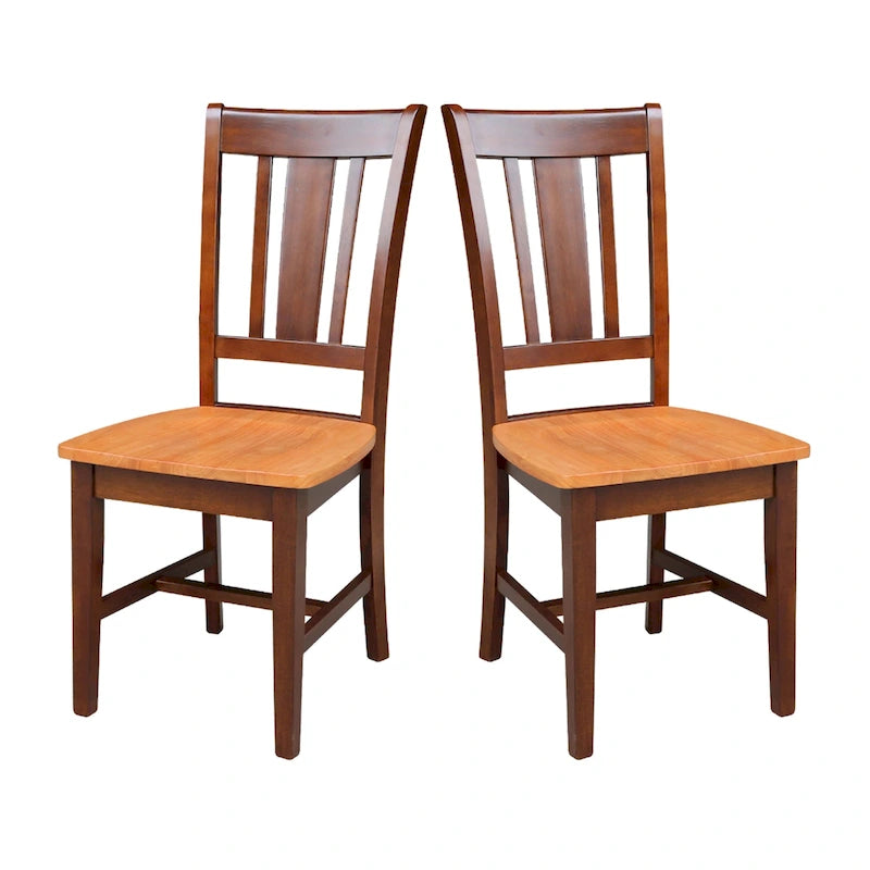 Solid Wood Splatback Dining Chairs, Set of 2