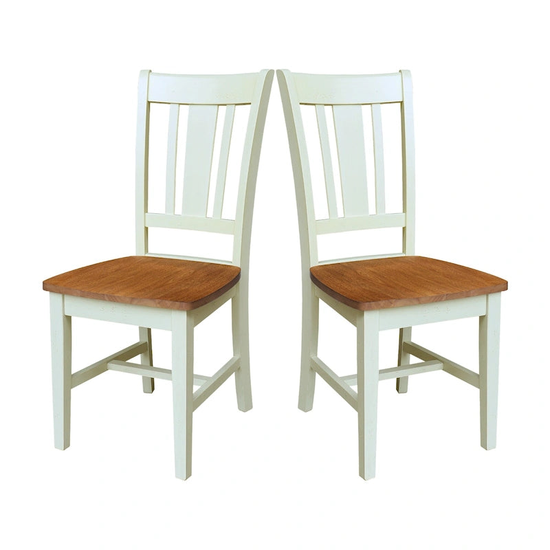 Solid Wood Splatback Dining Chairs, Set of 2