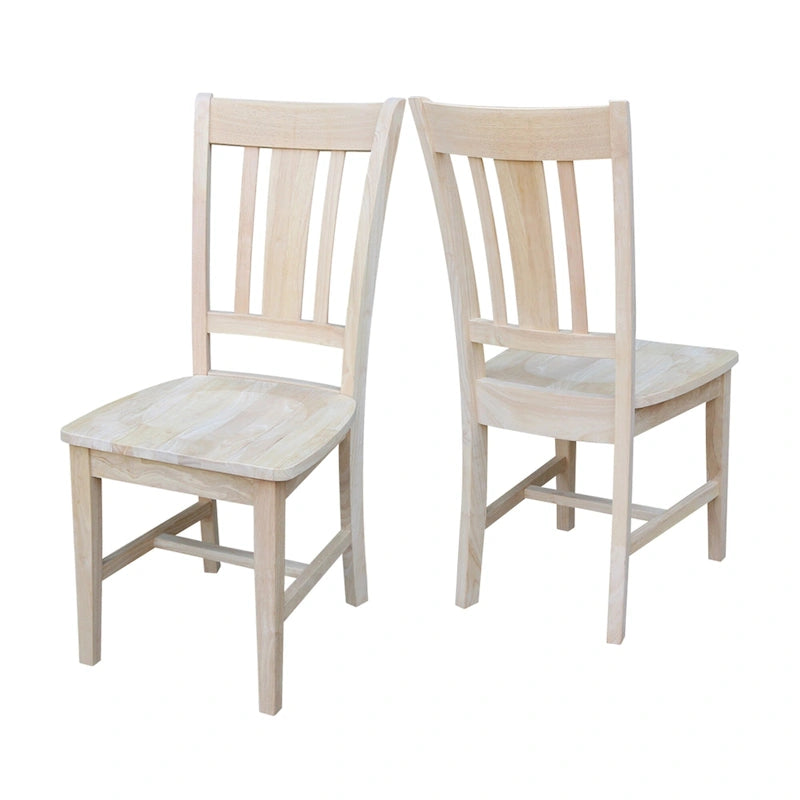 Solid Wood Splatback Dining Chairs, Set of 2
