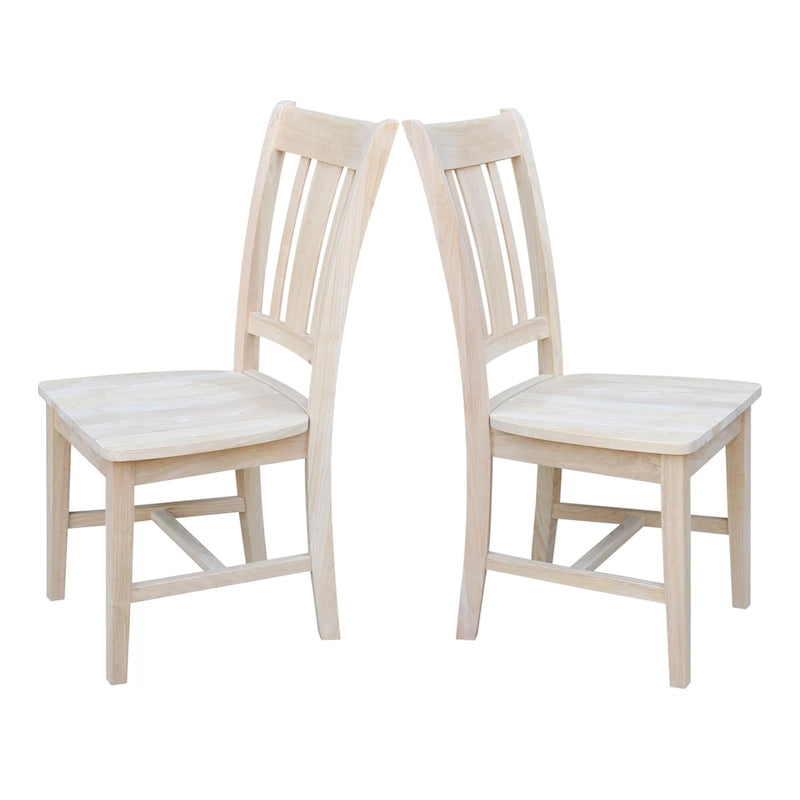 Solid Wood Splatback Dining Chairs, Set of 2