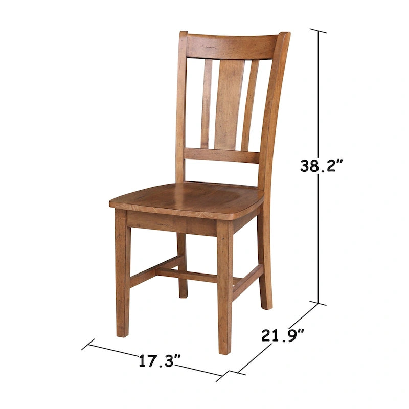 Solid Wood Splatback Dining Chairs, Set of 2