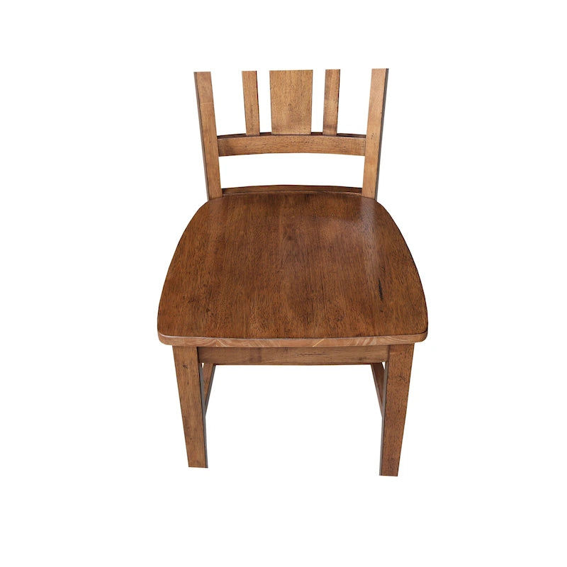 Solid Wood Splatback Dining Chairs, Set of 2