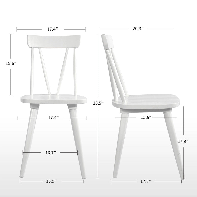 Windsor 17.4 Wide Wooden Dining Chairs