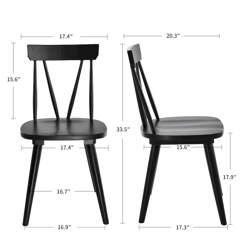 Windsor 17.4 Wide Wooden Dining Chairs