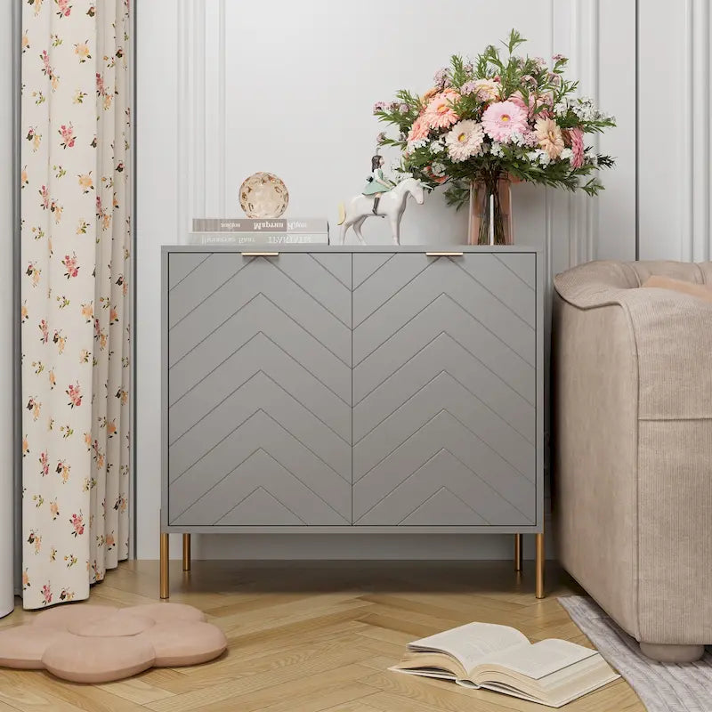 2-Door Storage Media Accent Buffet Sideboard